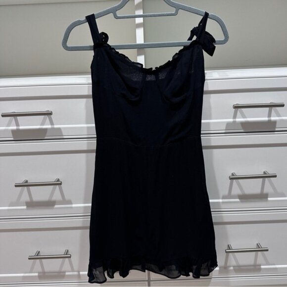 NWT Reformation Black Mini Dress - Picture 1 of 5